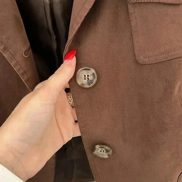 Talbots suede brown jacket size 10 - Picture 2 of 7